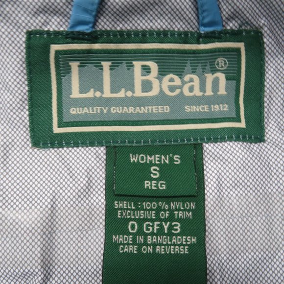 LL Bean Womens H2OFF Waterproof Long Raincoat Small Blue Rain Jacket - Picture 6 of 11